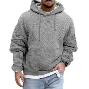 Gebreide herenhoodie – Comfortabele trui met modern patroon
