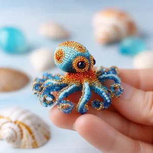 Handgemaakte Kralen Octopus – Decoratief Mini Kunstobject