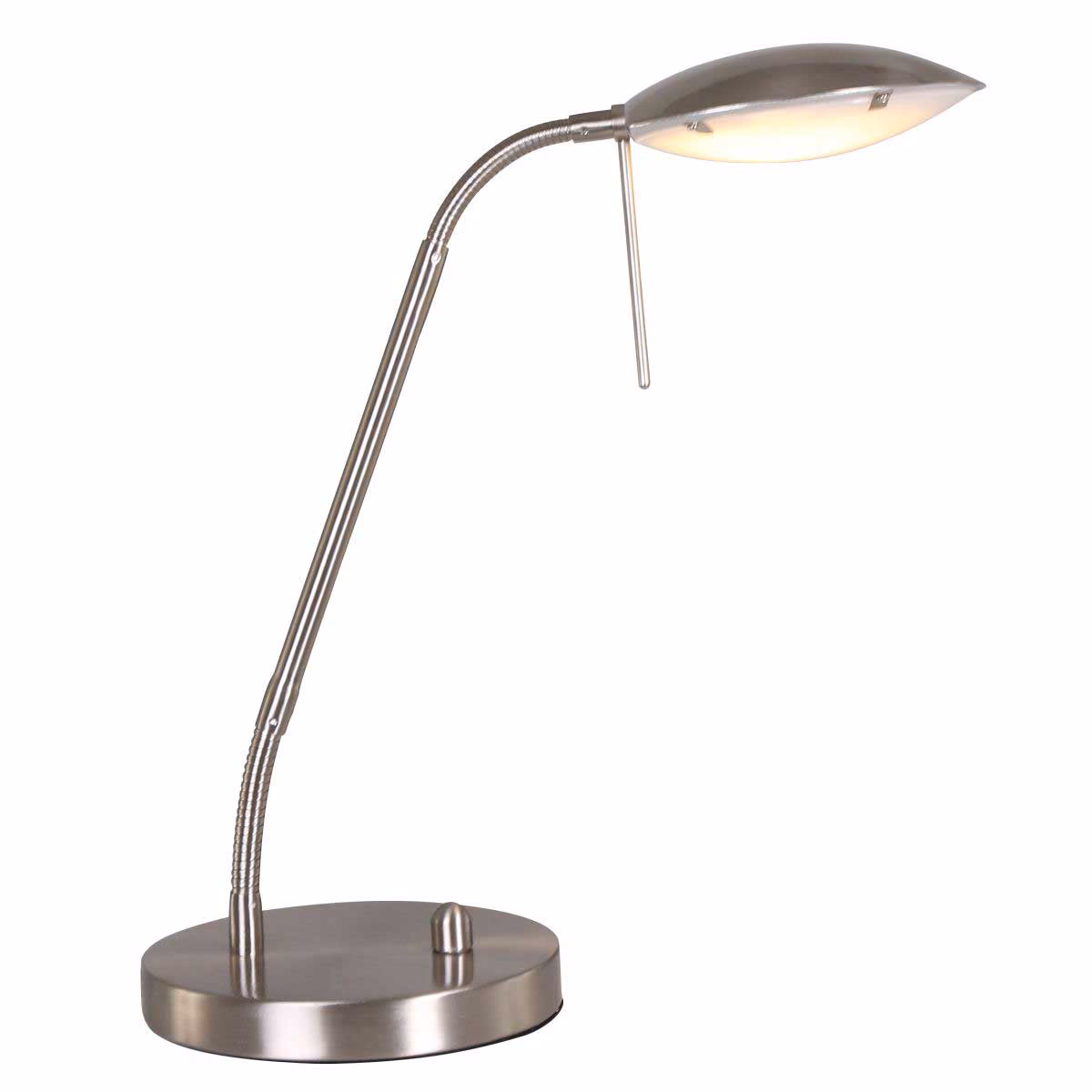 Bureaulamp, leeslamp, tafellamp, 1-lichts LED, staal, Eloi, MEXLITE