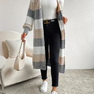 Zara - Gestreepte Damescardigan met Knopen | Comfortabel en Stijlvol voor Elke Dag