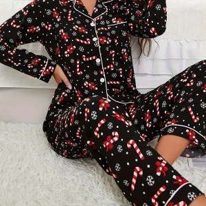 Kerstpyjama Set voor Dames – Comfortabele Winter Pyjama