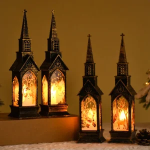 LED Kerst Kerk Lantaarn – Verlichte Winter Decoratie
