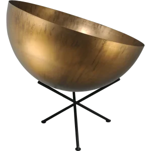 Industriële tafellamp Larino Ø50cm oud messing buitenkant E27 – MASTERLIGHT – INDUSTRIA