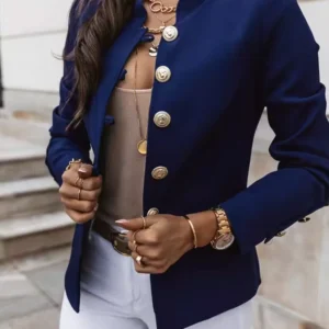 Elegante Dames Blazermantel – Licht, Ademend en Stijlvol voor Lente & Herfst