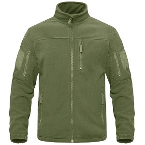 Heren Fleece Jas – Warme Softshell Outdoorjas met Rits