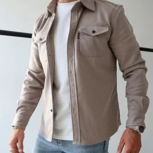 Casual heren overhemdjas met comfortabele pasvorm voor elk seizoen