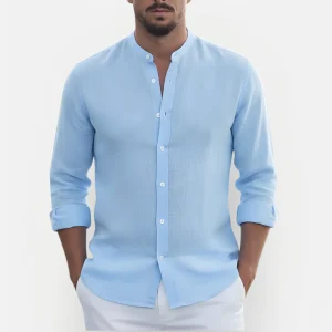 Heren Linnen Overhemd – Elegant & Lichtgewicht