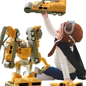 Transformeerbare Bouwvoertuig Truck & Robot – Educatief Speelgoed