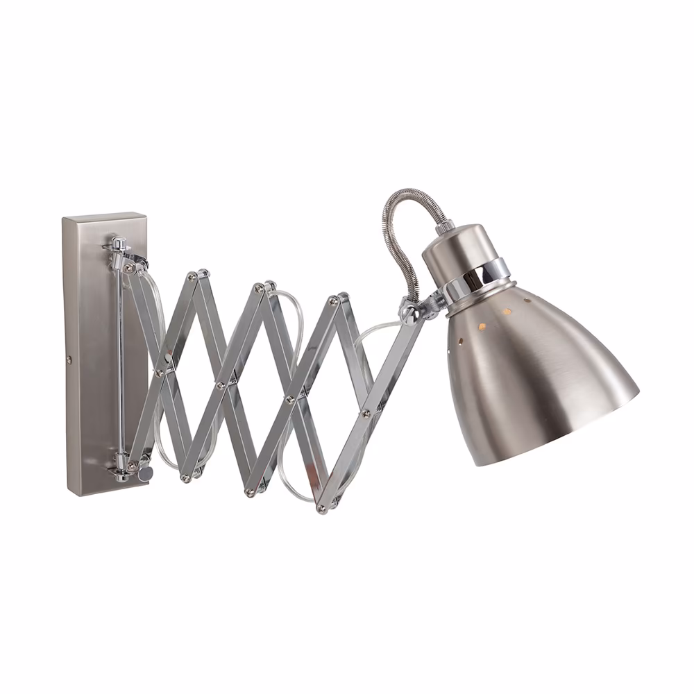 Scharnier wandlamp, bureaulamp, leeslamp, 1-lichts,STEINHAUER, Metaal