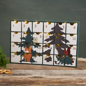 Decoratieve Adventskalender met Vakjes en Winterdesign
