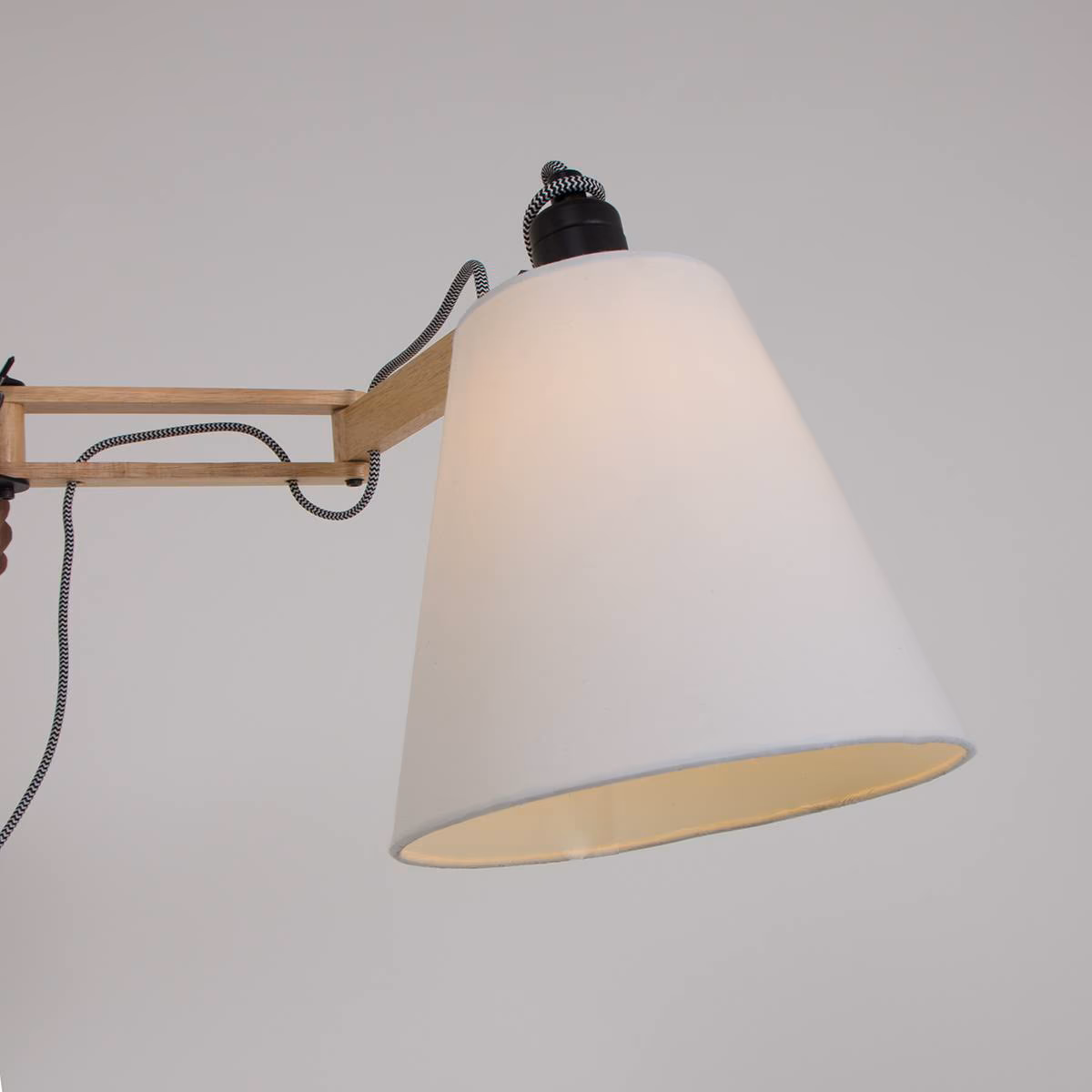 Wandlamp, Bureaulamp, Industrieel, 1-lichts. Zwenk, Hout, MEXLITE, STEINHAUER