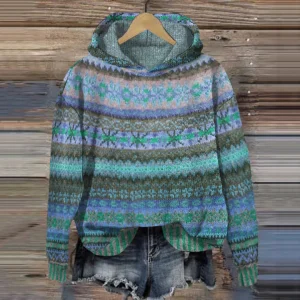 Dames Noorse Hoodie Trui voor Winter Warmte