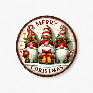 Merry Christmas Gnome Deurhanger – Feestelijke Kerstdecoratie