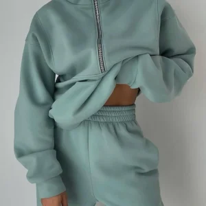 Comfortabel en Warm Lounge Set met Fleece Binnenkant