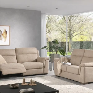 Salon 3-zit met 2 elektrische relaxen + Vaste 2-zit