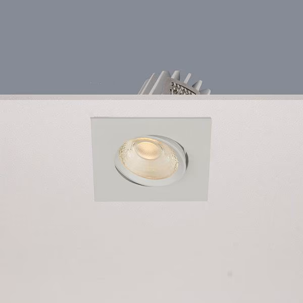Inbouwspot badkamer/buiten – DL – wit vierkant dimbaar – kantelbaar 8W IP44 2700K 36º – ARTDELIGHT
