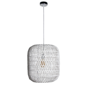 Hanglamp ‘Rope’ – Scandinavisch hanglamp touw – 40 cm wit E-27 60W