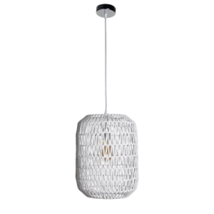 Hanglamp ‘Rope’ – Scandinavisch hanglamp touw – 30 cm wit E-27 60W