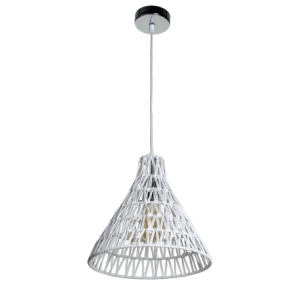 Hanglamp ‘Rope’ – Scandinavisch hanglamp touw – 30 cm wit E-27 60W