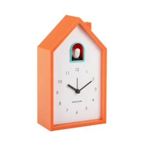 Karlsson Modern Cuckoo Alarm Clock – Wekker met Koekoeksgeluid - Oranje