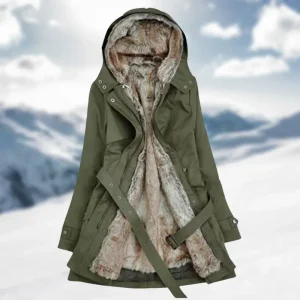 Dames Winter Parka – Warm Gevoerde Jas met Capuchon