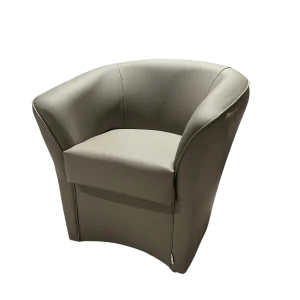 Clubzetel / Bijzetzetel leder - Lichtgrijs