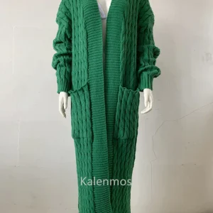 Monami Comfort - Lange Lichte Wollstrickjas | Casual en Stijlvolle Dames Strickjacke