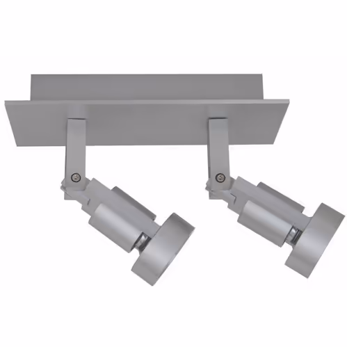 Technische plafondlamp 2 spots verstelbaar, industriele spots, alu 2-lichts “Tech”, ARTDELIGHT