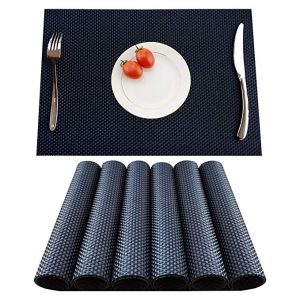 KOKA kunststof placemats 45 x 30 cm – Zwart 4 stuks