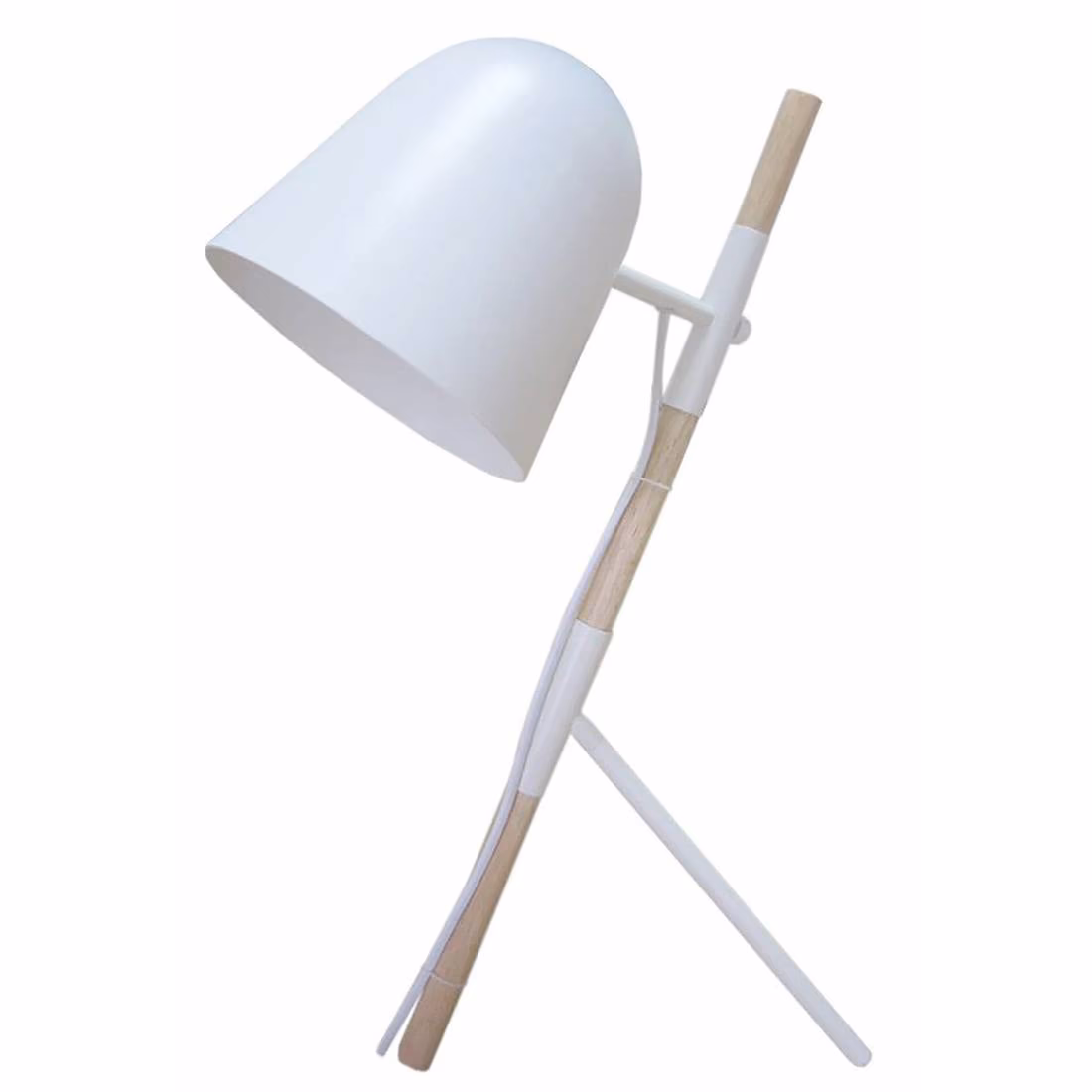 Tafellamp, bureaulamp, wit 1-lichts “Sensa” 54cm, kap 20x20cm, ARTDELIGHT
