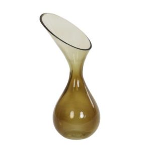 Vaas ‘Blown’ – Moderne vaas glas – Ø16×33 Okergeel