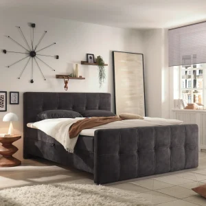 Boxspring Valencia - zwarte velvet