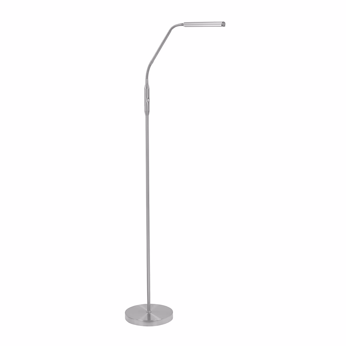 Vloerlamp, leeslamp Murcia, Nikkel mat, incl. dimmer, h. 145 cm, geintegreerde LED HighLight