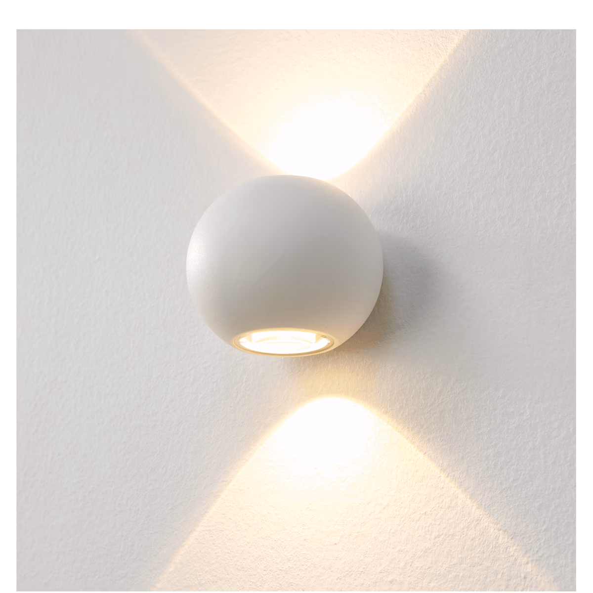 Buiten wandlamp – Badkamer wandlamp – IP54 – wandlamp wit “Denver” Ø10cm LED – ARTDELIGHT