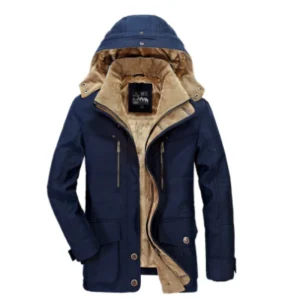 Heren winterjas met capuchon – Warme parka met zachte voering