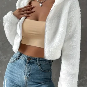 Mariska - Effen Teddy Hoodie met Rits | Comfortabel en Warm voor de Winter