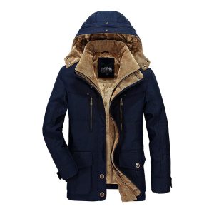 Robuuste Heren Winterjas – Warm Outdoor Model met Capuchon en Zakken