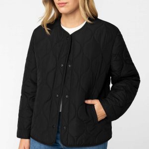 Dames Gewatteerde Jas Lichtgewicht met Zakken