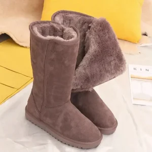 Dames Lange Winterlaarzen – Warme Hoge Boots met Zachte Voering