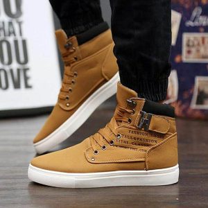 Heren Casual Mid-Top Boots – Comfortabele Stijlvolle Sneakerschoen