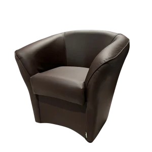 Clubzetel / Bijzetzetel leder - Chocolade