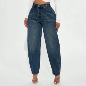 High-Waist Loose-Fit Jeans – Comfortabele en Stijlvolle Damesbroek