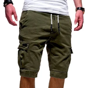 Heren Cargo Shorts met Elastische Tailleband en Zakken