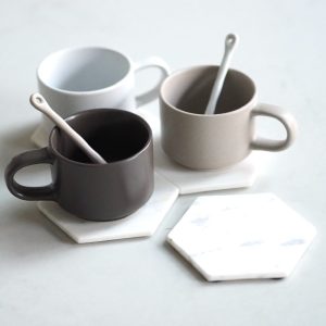 Marmeren onderzetters – set van 4